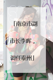 南京市副市长李晖，调任泰州