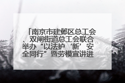 南京市建邺区总工会、双闸街道总工会联合举办“以法护‘新’安全同行”暨劳模宣讲进工地服务活动