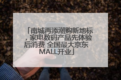南城再添潮购新地标，家电数码产品先体验后消费 全国最大京东MALL开业