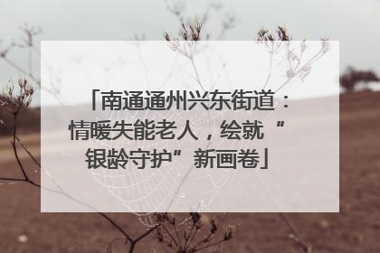 南通通州兴东街道：情暖失能老人，绘就“银龄守护”新画卷