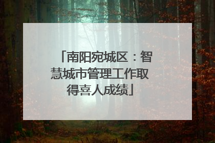 南阳宛城区：智慧城市管理工作取得喜人成绩