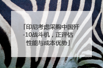 印尼考虑采购中国歼-10战斗机，正评估性能与成本优势