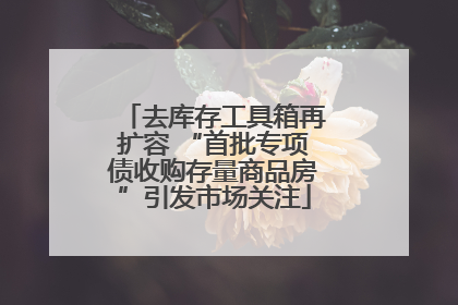 去库存工具箱再扩容 “首批专项债收购存量商品房”引发市场关注