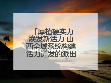 厚植硬实力 焕发新活力 山西全域系统构建活力迸发的派出所工作新生态