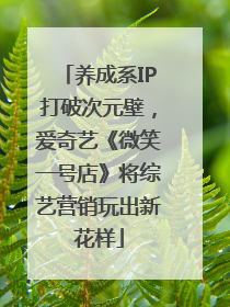 养成系IP打破次元壁，爱奇艺《微笑一号店》将综艺营销玩出新花样