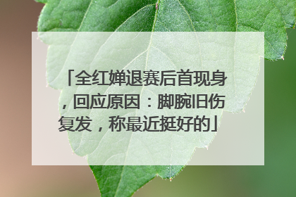 全红婵退赛后首现身，回应原因：脚腕旧伤复发，称最近挺好的