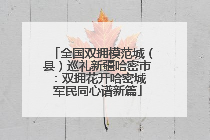 全国双拥模范城（县）巡礼新疆哈密市：双拥花开哈密城 军民同心谱新篇
