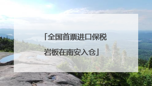 全国首票进口保税岩板在南安入仓