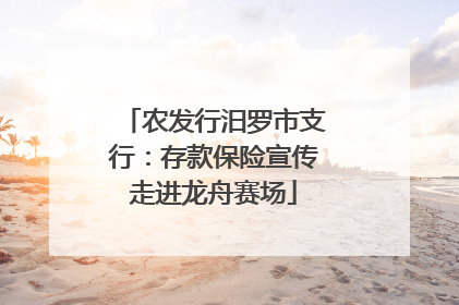农发行汨罗市支行：存款保险宣传走进龙舟赛场