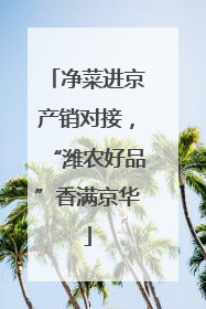 净菜进京产销对接，“潍农好品”香满京华