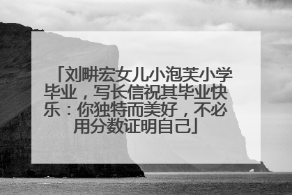 刘畊宏女儿小泡芙小学毕业，写长信祝其毕业快乐：你独特而美好，不必用分数证明自己