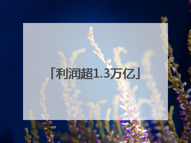 利润超1.3万亿
