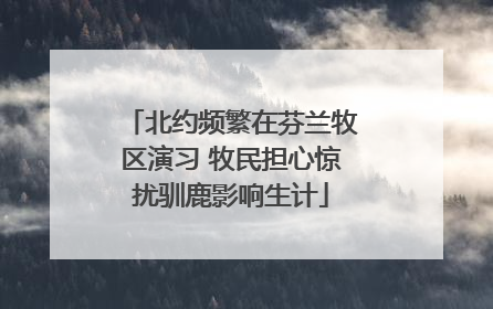 北约频繁在芬兰牧区演习 牧民担心惊扰驯鹿影响生计