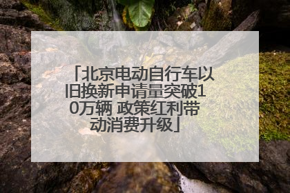 北京电动自行车以旧换新申请量突破10万辆 政策红利带动消费升级