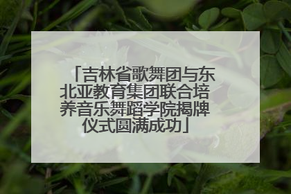 吉林省歌舞团与东北亚教育集团联合培养音乐舞蹈学院揭牌仪式圆满成功