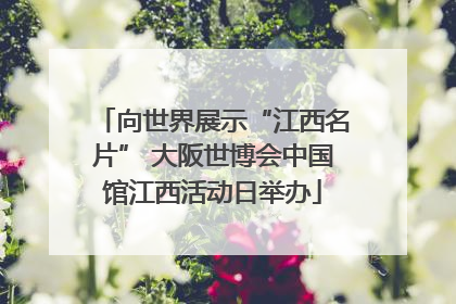 向世界展示“江西名片” 大阪世博会中国馆江西活动日举办