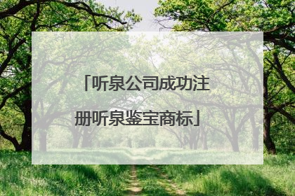 听泉公司成功注册听泉鉴宝商标