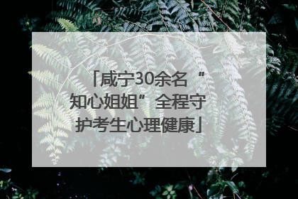 咸宁30余名“知心姐姐”全程守护考生心理健康