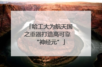 哈工大为航天国之重器打造高可靠“神经元”