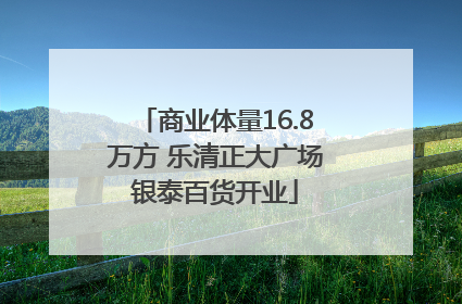 商业体量16.8万方 乐清正大广场银泰百货开业