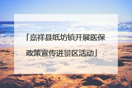 嘉祥县纸坊镇开展医保政策宣传进景区活动
