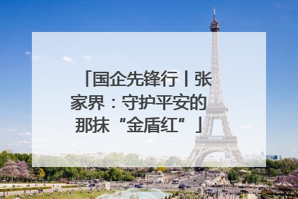 国企先锋行丨张家界：守护平安的那抹“金盾红”