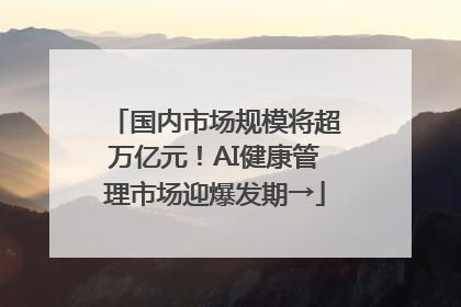 国内市场规模将超万亿元！AI健康管理市场迎爆发期→