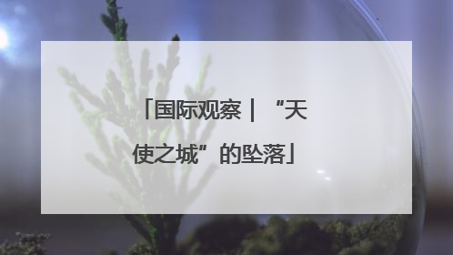 国际观察｜“天使之城”的坠落