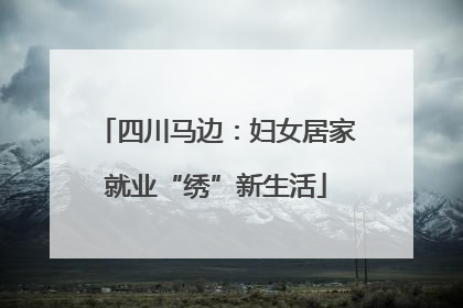四川马边：妇女居家就业“绣”新生活