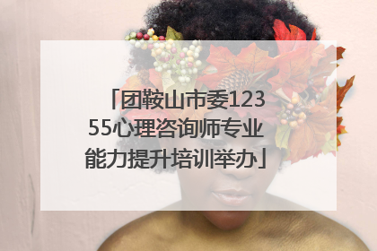 团鞍山市委12355心理咨询师专业能力提升培训举办