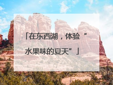 在东西湖，体验“水果味的夏天”