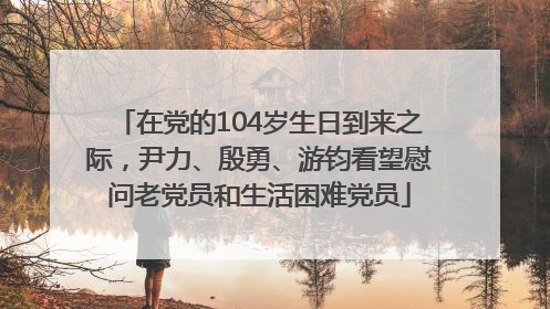 在党的104岁生日到来之际，尹力、殷勇、游钧看望慰问老党员和生活困难党员