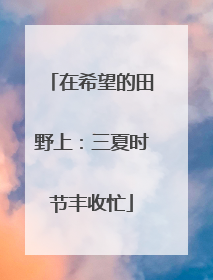在希望的田野上：三夏时节丰收忙
