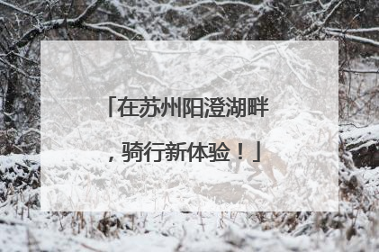 在苏州阳澄湖畔，骑行新体验！