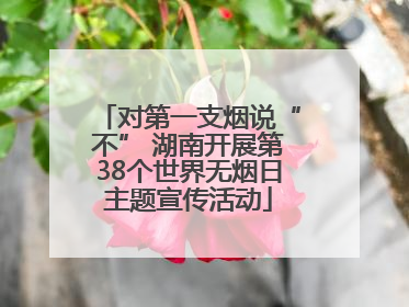 对第一支烟说“不” 湖南开展第38个世界无烟日主题宣传活动