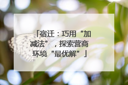 宿迁：巧用“加减法”，探索营商环境“最优解”
