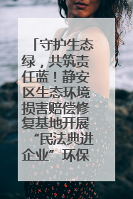 守护生态绿，共筑责任蓝！静安区生态环境损害赔偿修复基地开展“民法典进企业”环保专题活动
