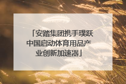 安踏集团携手璞跃中国启动体育用品产业创新加速器
