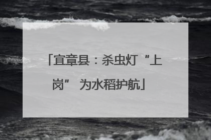 宜章县：杀虫灯“上岗” 为水稻护航