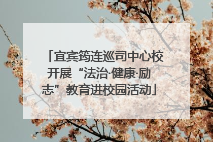 宜宾筠连巡司中心校开展“法治·健康·励志”教育进校园活动