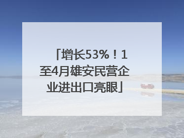 增长53%！1至4月雄安民营企业进出口亮眼