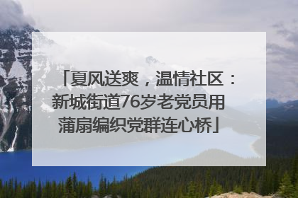夏风送爽，温情社区：新城街道76岁老党员用蒲扇编织党群连心桥
