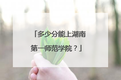多少分能上湖南第一师范学院？