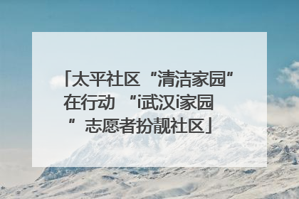 太平社区“清洁家园”在行动 “i武汉i家园”志愿者扮靓社区