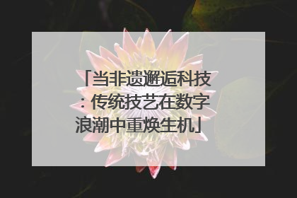 当非遗邂逅科技：传统技艺在数字浪潮中重焕生机