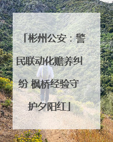 彬州公安：警民联动化赡养纠纷 枫桥经验守护夕阳红