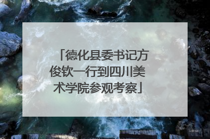 德化县委书记方俊钦一行到四川美术学院参观考察