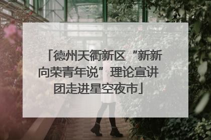 德州天衢新区“新新向荣青年说”理论宣讲团走进星空夜市