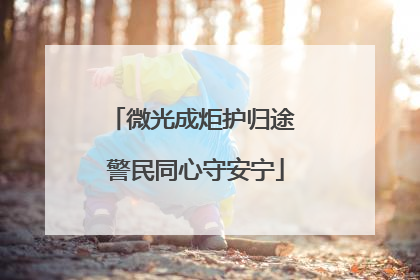微光成炬护归途 警民同心守安宁