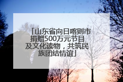 山东省向日喀则市捐赠500万元节目及文化读物，共筑民族团结情谊